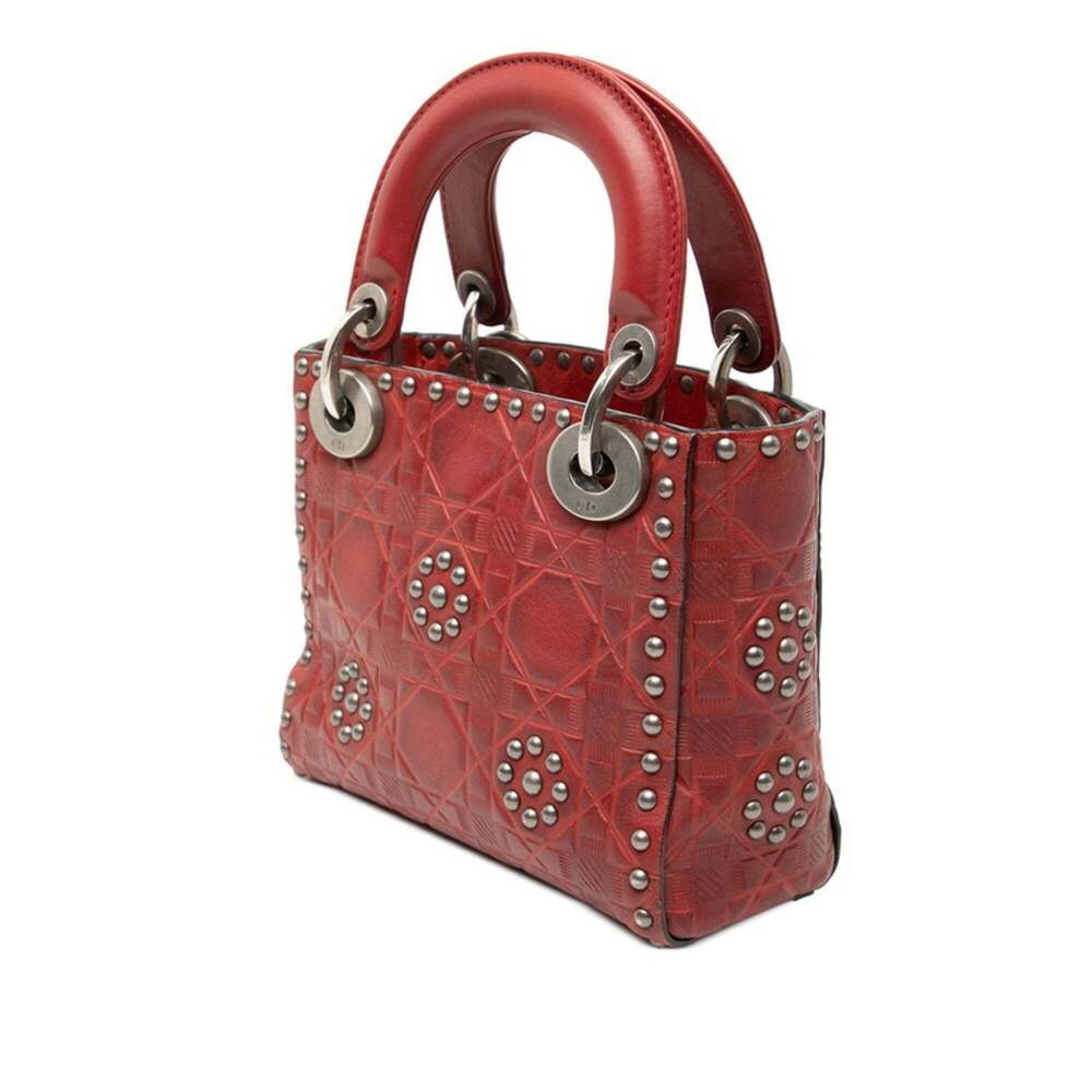 CHRISTIAN DIOR Red Leather Shoulder Bag - Picture 2 of 8